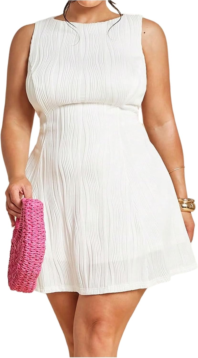 BEAUDRM Women's Plus Size Summer Wedding Guest Dress Mini Cocktail Dress | A Line, Ruffle, Graduation Dress, Prom Birthday Dress, Brunch Date Night Outfits
