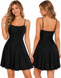 Bbonlinedress Spaghetti Straps Sparkly Homecoming Dress Fit and Flare Glitter Mini Swing Semi Formal Prom Party Club Dress